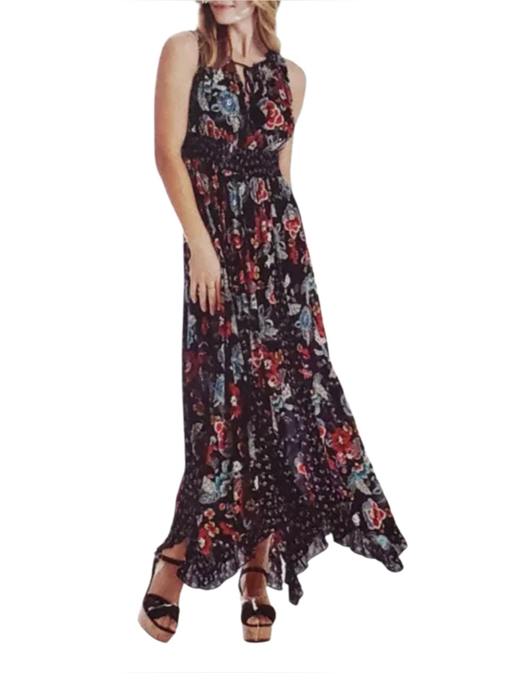 Billabong Navy Floral Maxi Dress